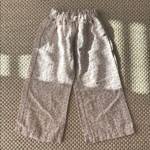 Zara Pink and White Casual Bottoms Relaxed Fit size 6 years